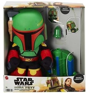 STAR WARS Rocket Launching Boba Fett Feature Plush, 12” Tall Figure NEW